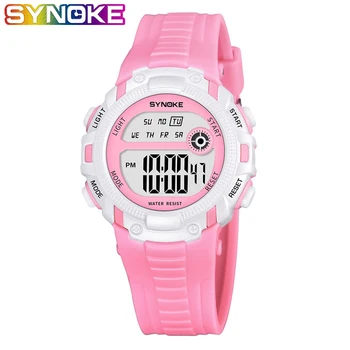 

SYNOKE Watch for Kids Children Sports Watches Fashion LED Quartz Digital Boys Girls Kids Waterproof Wristwatches Date Clock Gift