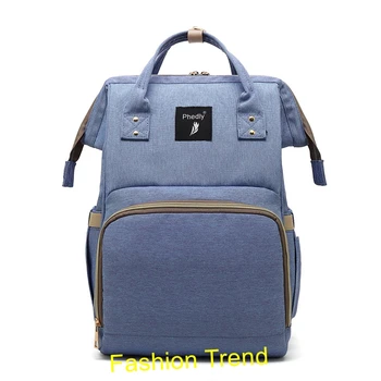 

10pcs/lot pure color diaper backpack mummy baby care Nappy bag large capacity 9 colors monogram waterproof tote bag