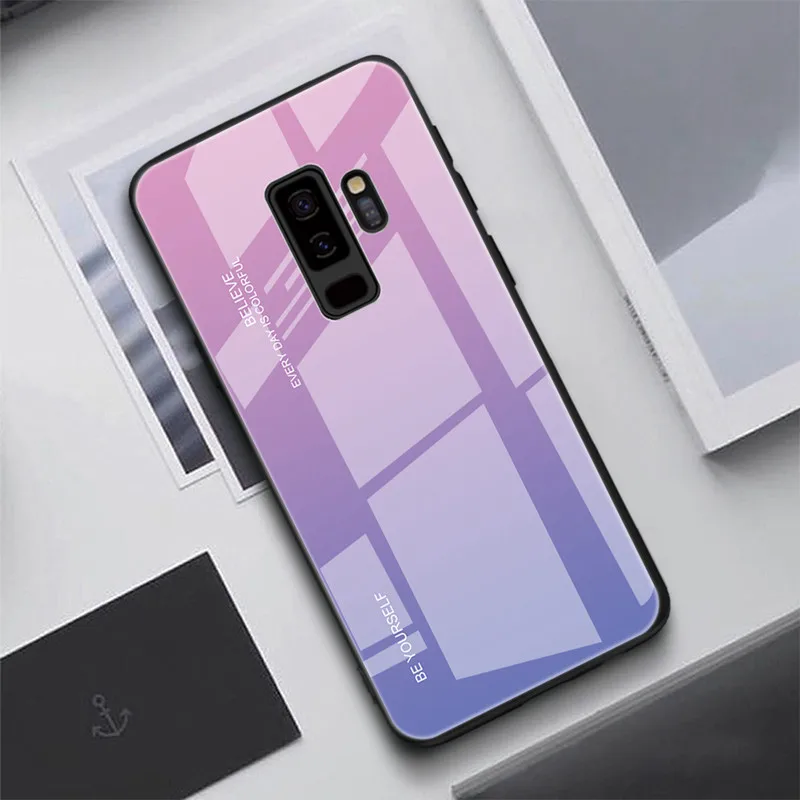 Модный чехол из закаленного стекла для samsung Galaxy A9 A8 A7 A750 A6 A6 Plus A5 A520, защитный чехол для телефона - Цвет: 04