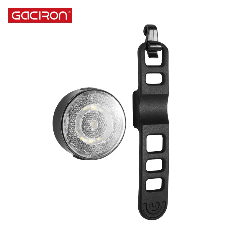 Comprar W08F 20 GACIRON luz frontal de advertencia 20 lúmenes lámpara LED recargable USB Luz de bicicleta impermeable accesorios de bicicleta