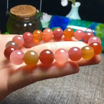 

Free Shipping Natural Colorful Salt Source Agate Bracelet Crystal Beads 11-10.5mm AAA cx#5079