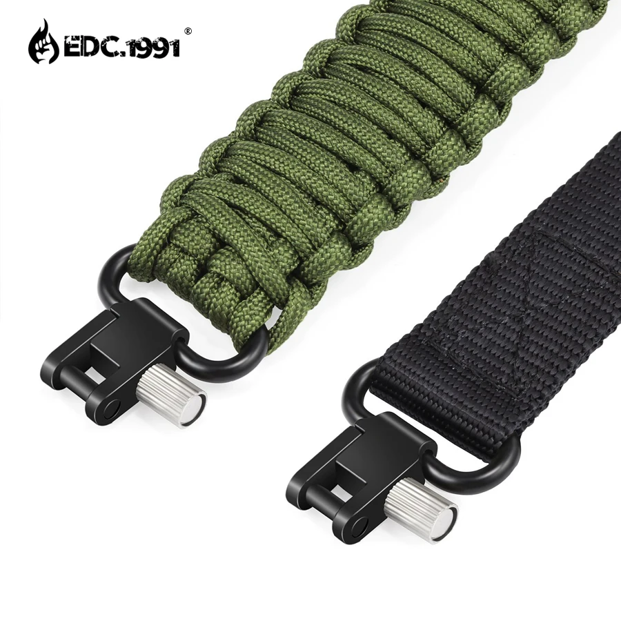 EDC.1991 Gun Sling Paracord 550 Adjustable Length 2 Point Strap With Hunting Camping Tactical