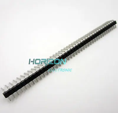 

5pcs 40Pin 2.54mm Single Row Right Angle Pin Header Strip kit New