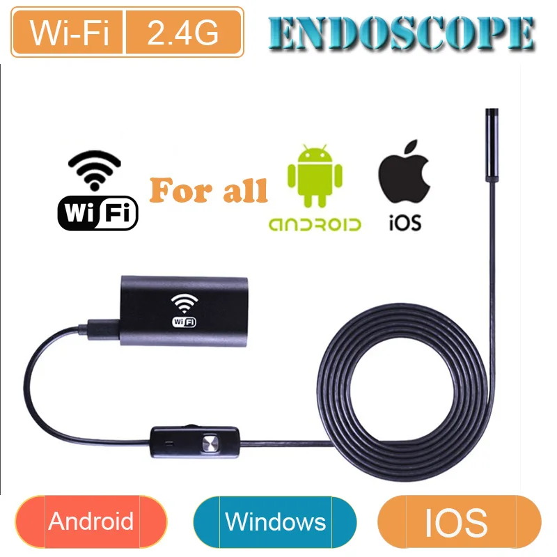 Wifi endoscope for IOS and Android Device 8mm lens 720P endoscopy