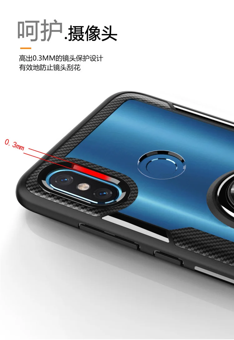 Для xiaomi Mi 8 8Se чехол с кольцом Стенд магнит прозрачный закаленное Стекло защитная задняя крышка чехол для xiaomi redmi note 5 Pro