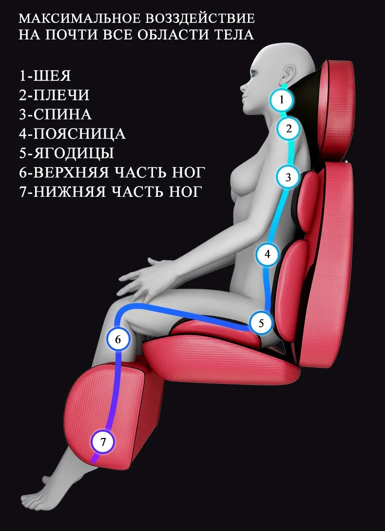 Hot models electric backrest neck back waist multifunctional massage