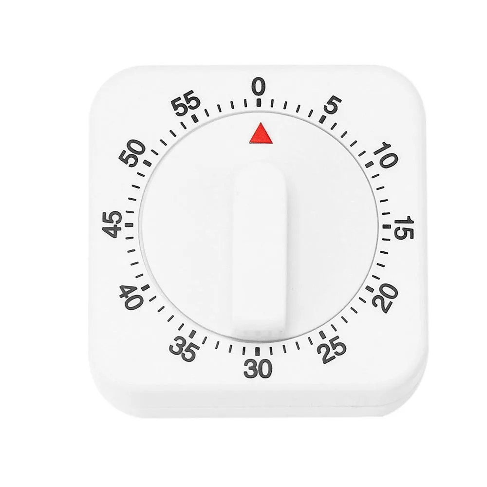 Портативный 60 минут белый квадратный механический таймер кухонный таймер счетчик вниз Сигнализация напоминание приспособления для домашней выпечки