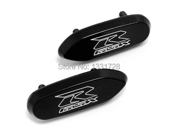 

Mirror Block Off Base Plates Black Logo For 2006-2012 Suzuki GSXR 600 / GSX-R600