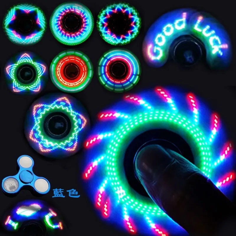 

Toy Light Fidget Spinner Led Stress Hand Spinners Glow The Dark Figet Spiner Cube EDC Anti-stress Finger Spinner Antistress hand