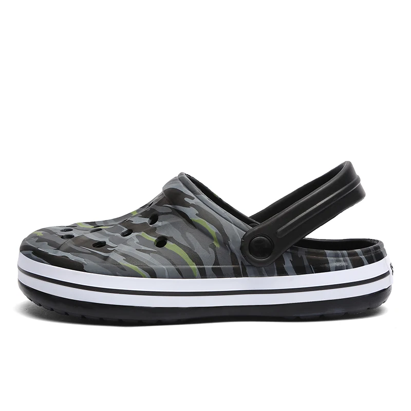 Macvise Croc Shoes Men Jelly Beach Sandals Summer Slip on Garden Eva Clogs Outdoor Camouflage Sandals Zapatillas Para Hombre