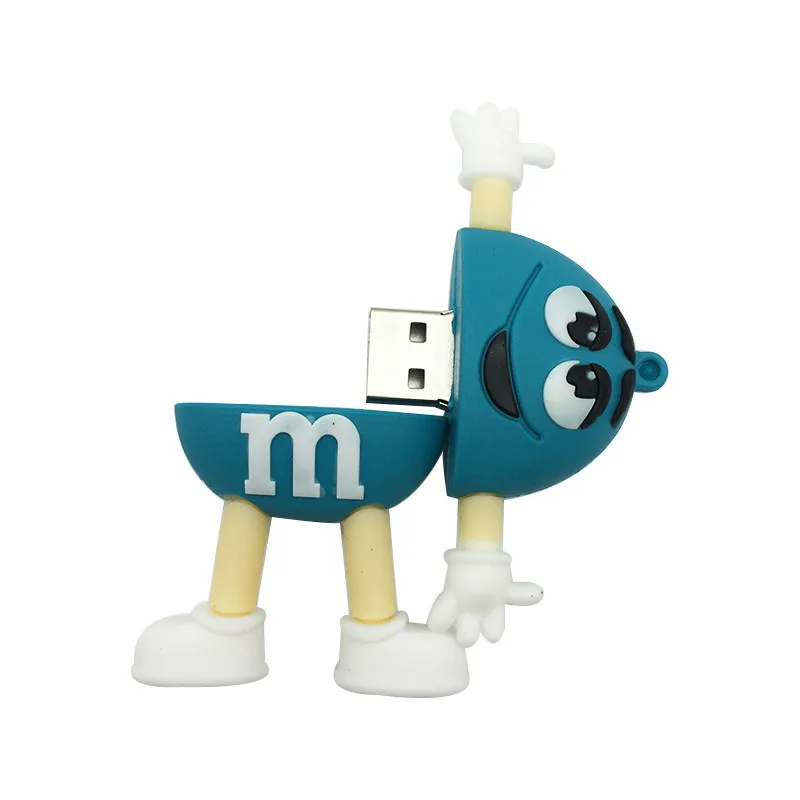 cartoon M chocolate beans USB flash drive usb2.0 4GB 8GB 16GB 32GB 64GB pea notebook U disk Pendrive memory stick drive