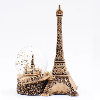 

Home Decor Antique Tower Model Crystal Ball Big Ban Hourglass Miniature Retro Buildings Figurines Handicraft Furnishing Articles