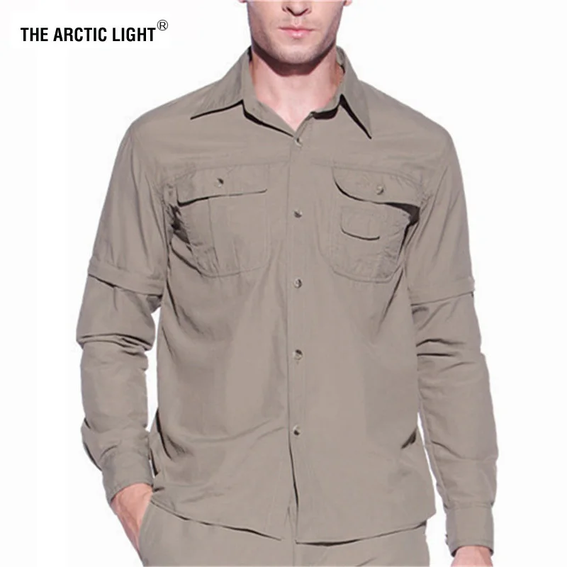 Mens Long Sleeve Fishing Shirts UPF 50+ UV Protection Breathable Quick Dry for Outdoor