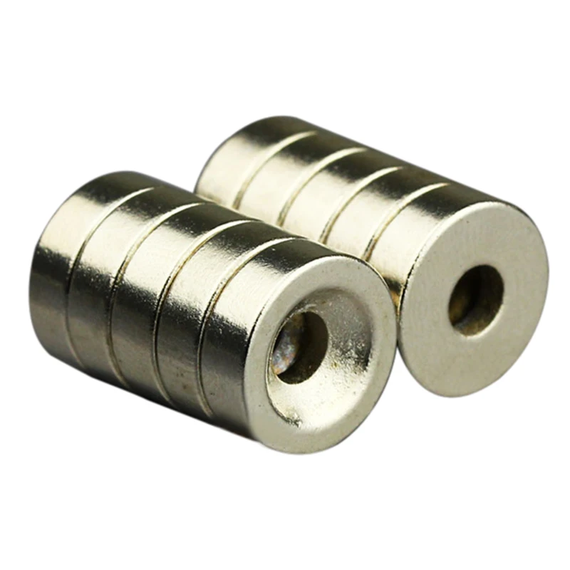 10pcs Super Strong Round Disc Fridge Hole 4mm Rare Earth N50