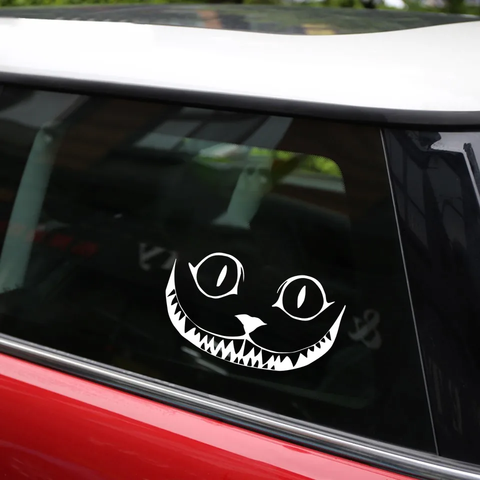 Cunymagos Cat Growl Smile Face Halloween Horror Vinyl Car Sticker Window Decoration Decal Car Styling Decal Stickers 15.28 (7)