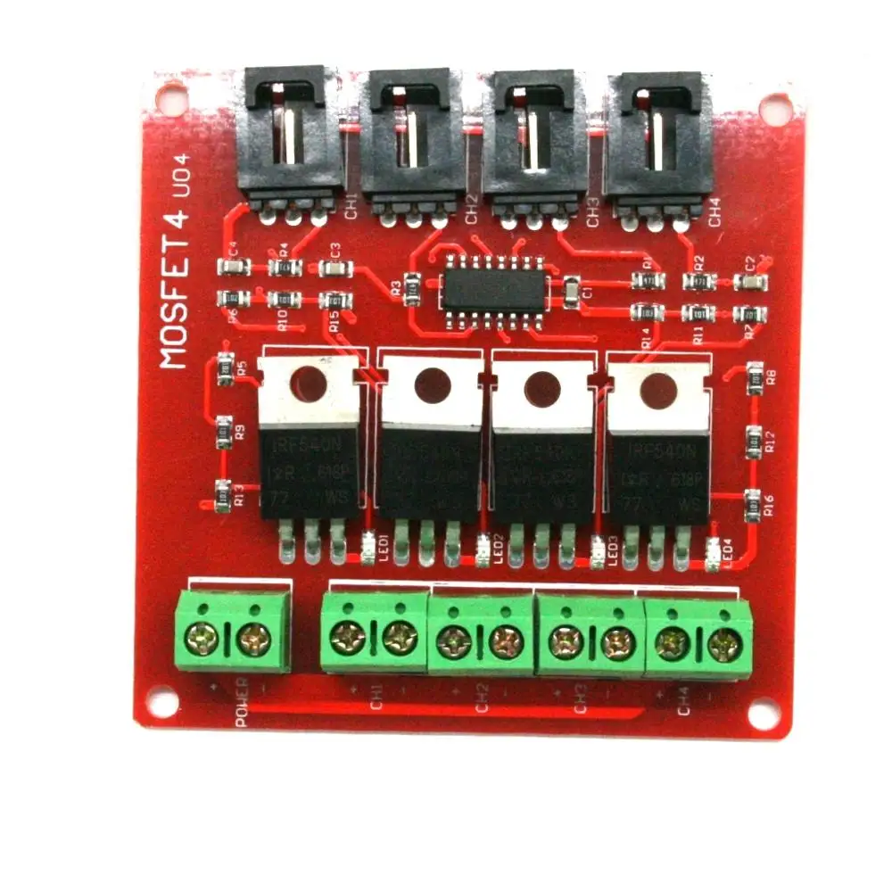Four Channel 4 Route MOSFET Button IRF540 V4.0+ MOSFET Switch Module ...