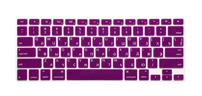 Русская клавиатура, чехол, США, силиконовая наклейка, кожа для Mabook 1" 15" 1" A1369 A1466 A1502 A1286 A1502 A1425 A1398 A1314 - Цвет: US layout Purple