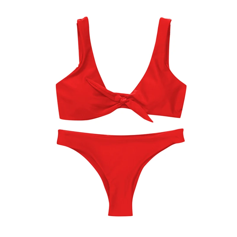 Wholesale 2019 Women Split Two Piece Set knots Sexy Bikini Swimwear (4)