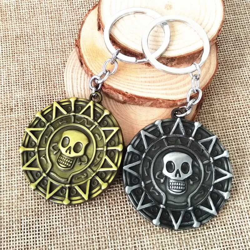 Free Shipping Pirates of the Caribbean keychain Captain Jack Skull Keyring key chain ring for fans | Украшения и аксессуары