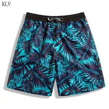 Мужские и женские парные пляжные шорты, летние шорты для серфинга с принтом листьев кокосовой пальмы, шорты с карманами