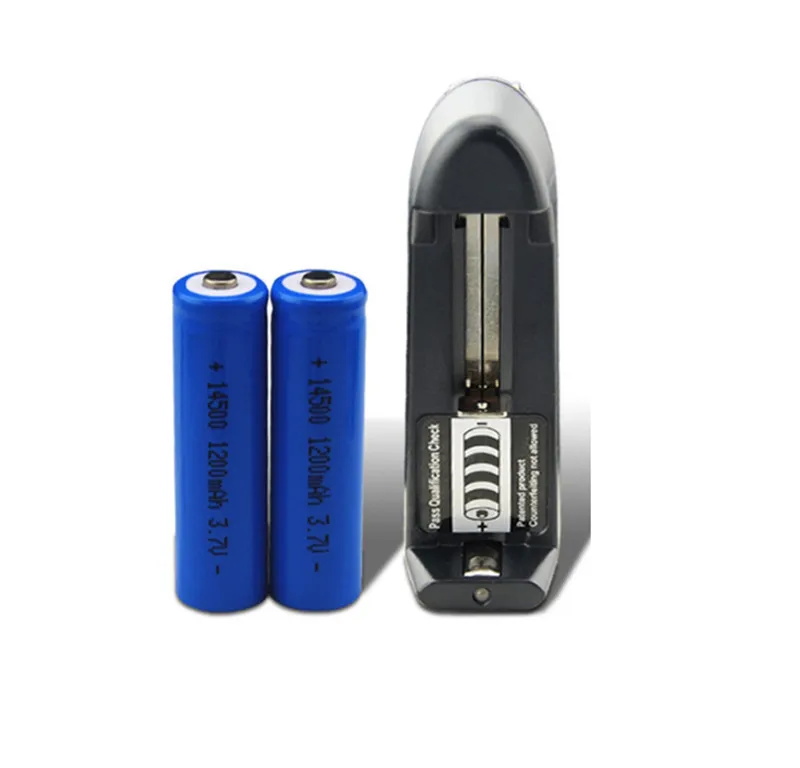 

Free shipping 2PCS 14500 1200mAh Rechargeable Battery+AAA AA 18650 14500 10440 Rechargeable Battery Universal Charger