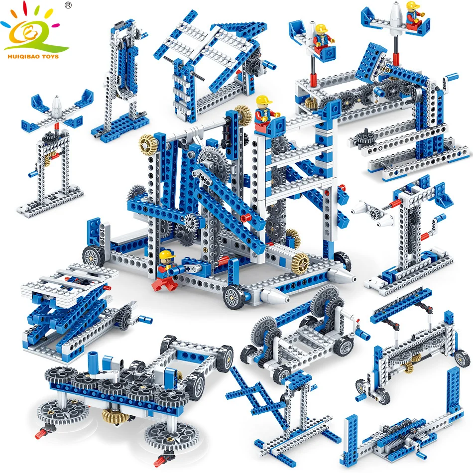 

HUIQIBAO TOYS 354pcs 4in1 Inventor Truck machine Building Blocks For Children Compatible legoingly Technics Engineer cars Bricks