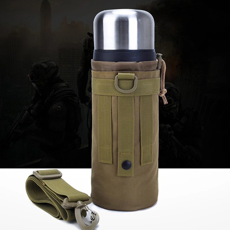 1.5 Liter Cup Holder Outdoor Male Sports Bottle Bag Camouflage One Shoulder Crossbody Travel ...