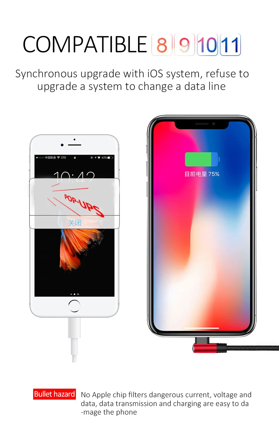 TPE Lighting Charger Cord 8 Pin Phone Fast Charging&Sync For iPhone X 8 7 6 5 Plus Charge Cables For iPad Mini IOS 8 9 10 (5)