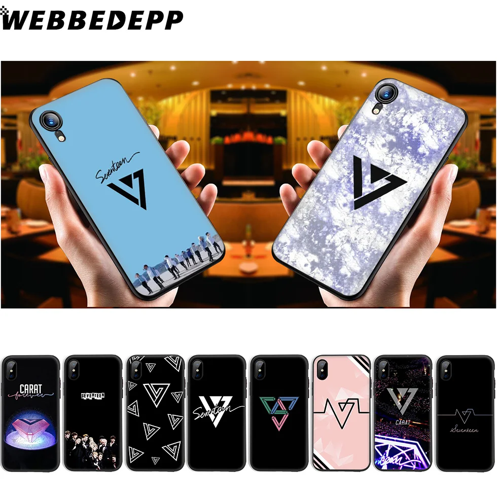 WEBBEDEPP Seventeen Bands Soft Silicone Case for iPhone 11 Pro Xr Xs Max X or 10 8 7 6 6S Plus 5 5S SE |