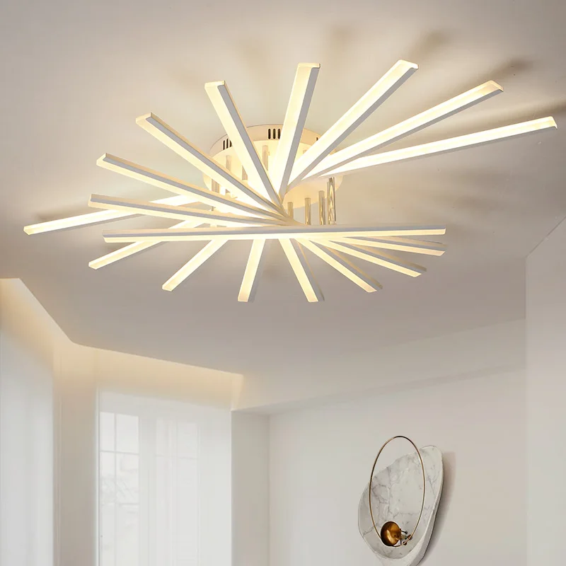 

White Creative Acrylic Modern Led Ceiling Lights for Living Room Bedroom Balcony Interior Art Deco LED Ceiling Light Fixture