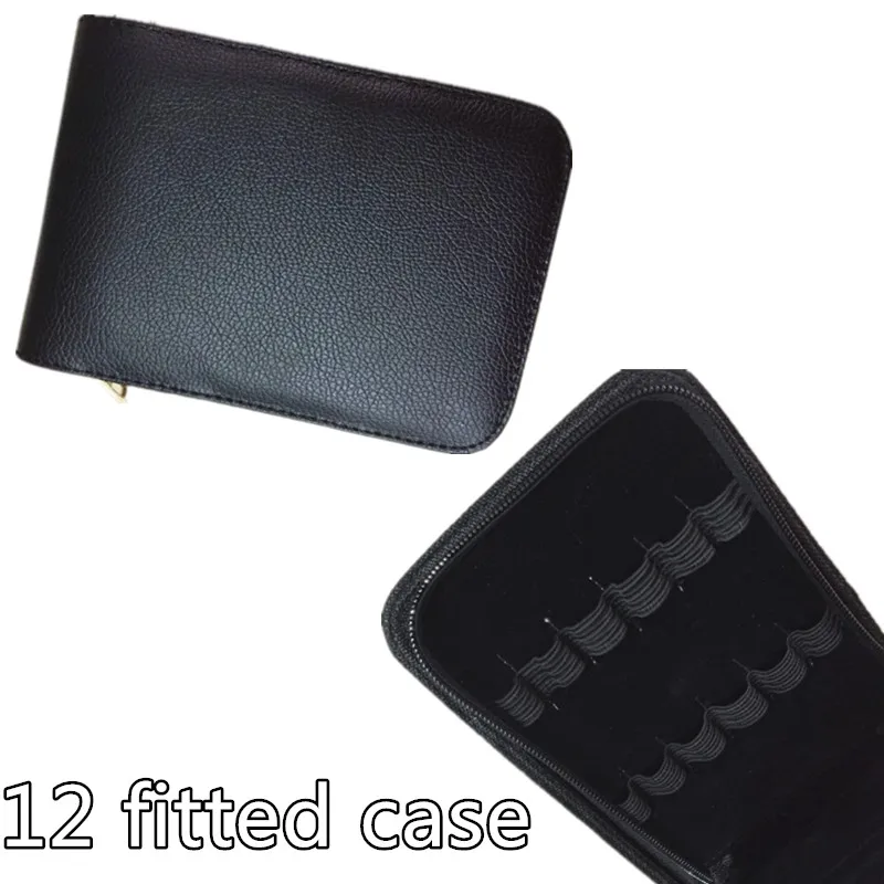 

HIGH QUALITY LUXURY BLACK ROLLER AND FOUNTAIN PENS CASE HOLDER FOR 12 PEN