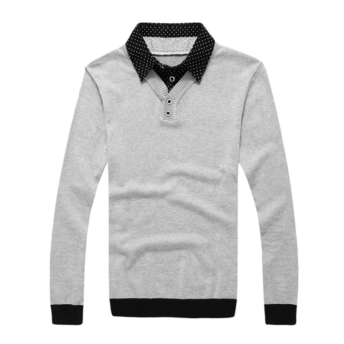 2014 New Arrival Men Fashion PatchWork Comfortable Pullovers False Two