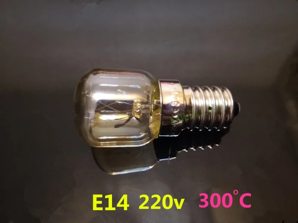 E14 220V светильник для духовки E14 высокотемпературный пароварочный светильник 300 градусов 15 Вт/25 Вт E14 лампочка для духовки
