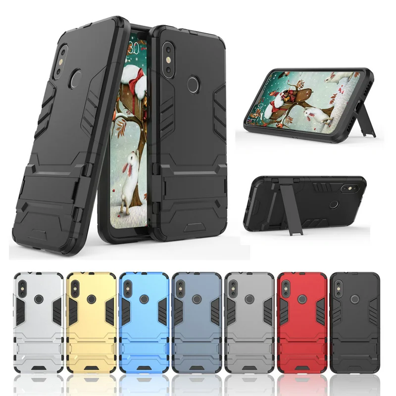 

For Xiaomi Mi Defender Case Impact Hybrid Armor Hard Protect Cover For Redmi Serier Back Case with Kickstand Phone Case Coque
