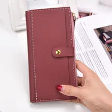 2019 Famous Women Wallet New PU Leather Long Clutch Wallets for Women Card Holder Hasp Zipper Coin Pocket Bifold Female Purse цена 2019 Famous Women Wallet New PU Leather Long Clutch Wallets for Women Card Holder Hasp Zipper Coin Pocket Bifold Female Purse цены онлайн