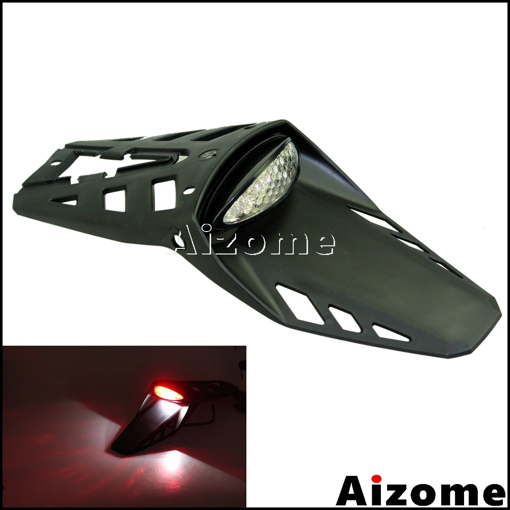 

Universal Motorcycle Dirt Bike Mudguard Portative Rear Fender w/ Tail Light For XR400 CRF250 CRF450 DRZ KLX 400 400 450 525 530