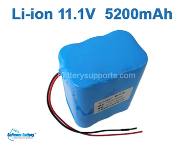 

SuPower 10.8V 11.1V 12V 12.6V 5200mAh Lithium Li-ion Rechargeable Battery Pack Max 4A with built-in protection circuit board PCB