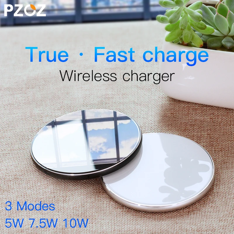 Pzoz qi wireless fast charger charging pad for iphone xs