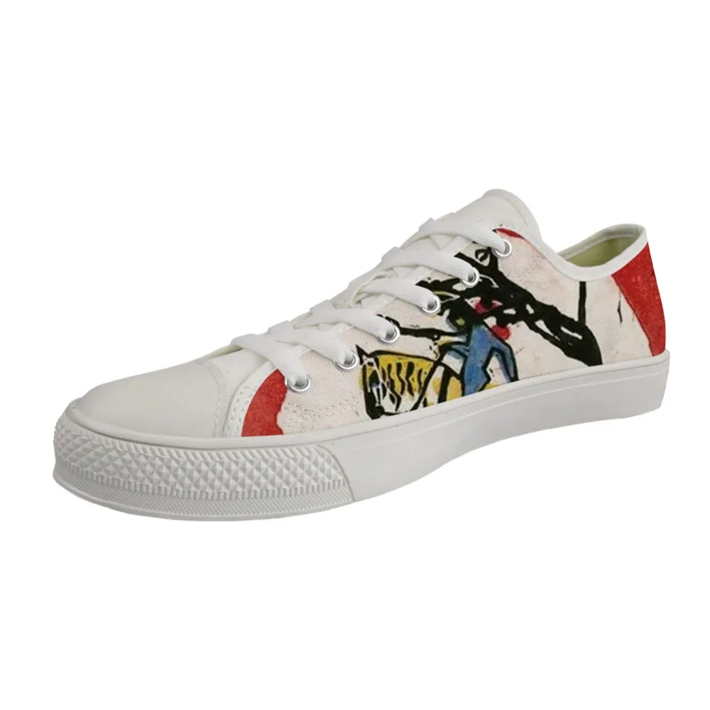 

Shoes Low top White Canvas Vulcanized Shoes for Male Breathable Lace-up Sneakers Abstract Art Painting Print Wassily Kandinsky