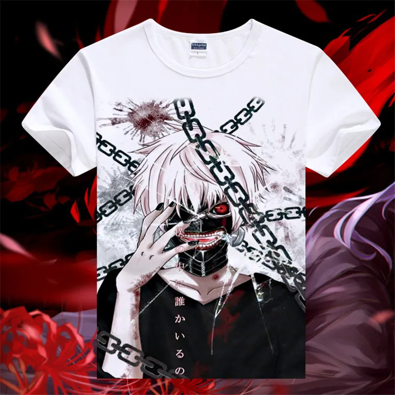 

Whoholl TShirt Tokyo Ghoul Men Shirt Japanese Anime Tokyo Ghoul Kaneki Ken T Shirts Print T-shirt Top Tee Clothes Women Kids Boy