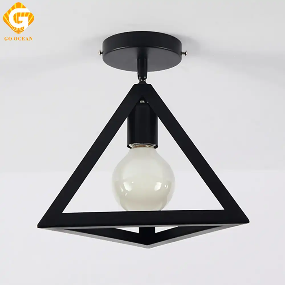 Ceiling Lights Nordic Triangle Black Led Ceiling Lamps House