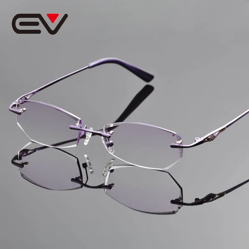 Buy 2016 New Elegant Women Pure Titanium Diamond Cutting Eyeglasses Frames