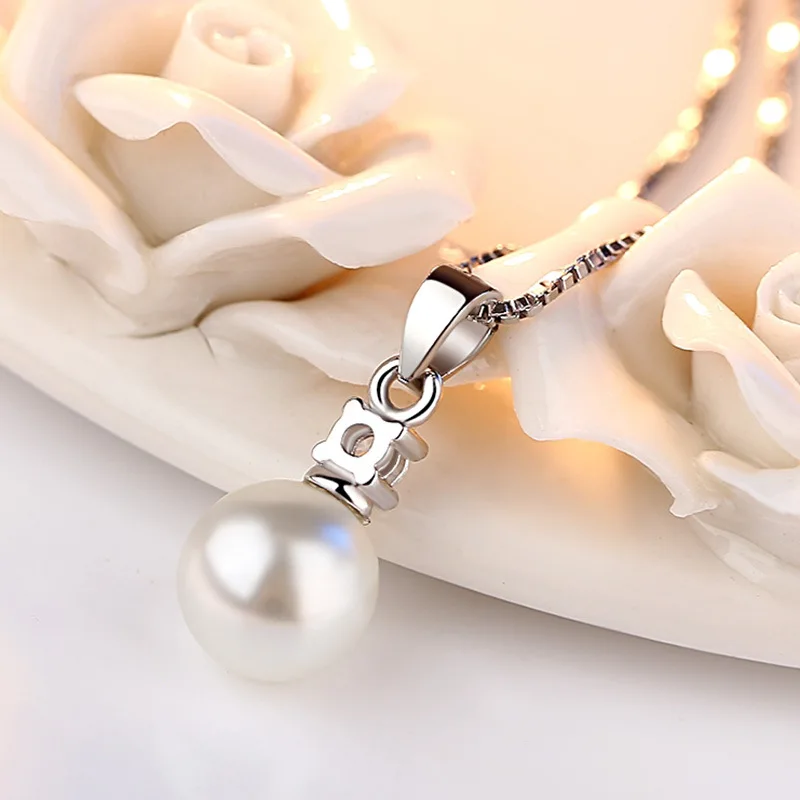925 пробы Серебряное ожерелье с циркониевым жемчугом, ожерелье без цепи, s& Кулоны для женщин, хорошее ювелирное изделие, ожерелье VNS8021
