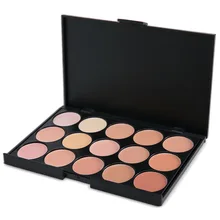 15 colores cara corrector tipo camuflaje CREMA CONTORNO paleta de maquillaje profesional Fundación paleta corrector
