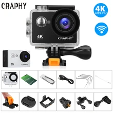CRAPHY NEW 4K Wifi Action Camera Sunplus 6330 Ultra HD 4K H2.64 1080p Cellphone Control Waterproof Mini Cam Video Sports Camera