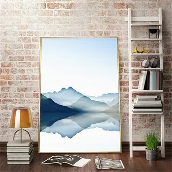 

YongHe Chinese Canvas Printing Ink Spray Painting Landscape Art Work Big Poster Wall Pictures For Decorate Living Room/Bedroom