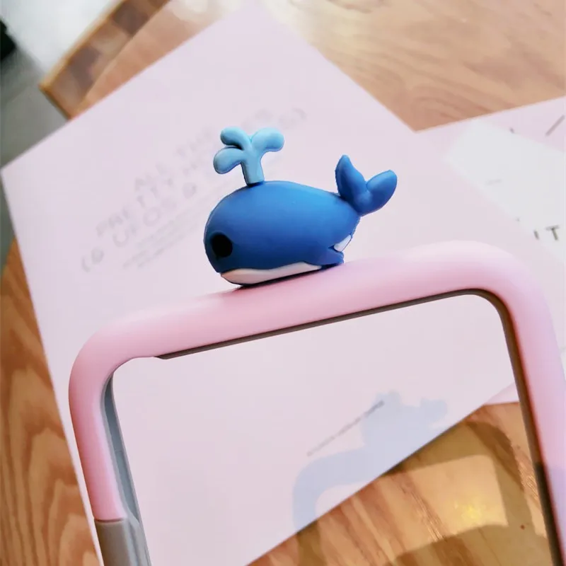 Ультра мягкий милый китовый силиконовый бампер для телефона с ремешком на запястье для iPhone 7 plus 8 plus 6 6s 6 plus животное противоударный чехол с рамкой