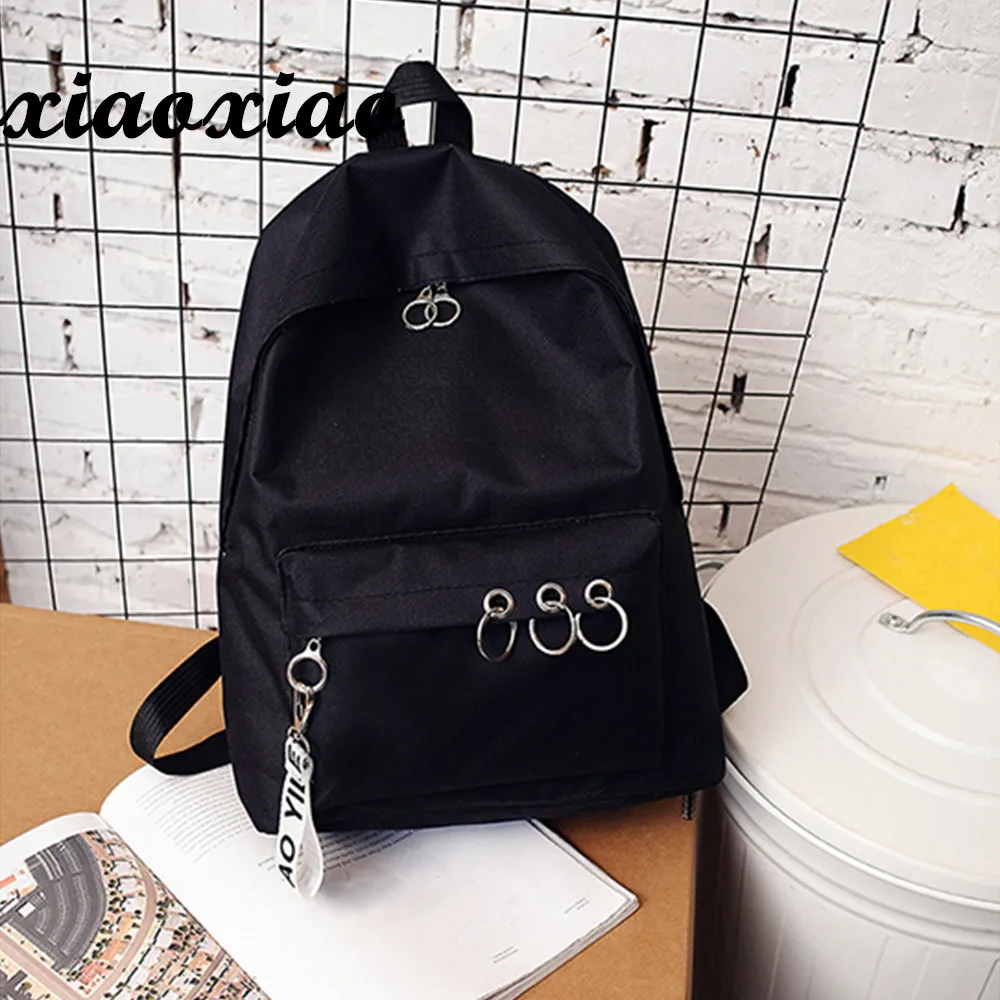 

Women's Fashion Ring Decoration Shoulder Bookbags Satchel Travel Backpack Women's Bag mochila escolar School Backpack