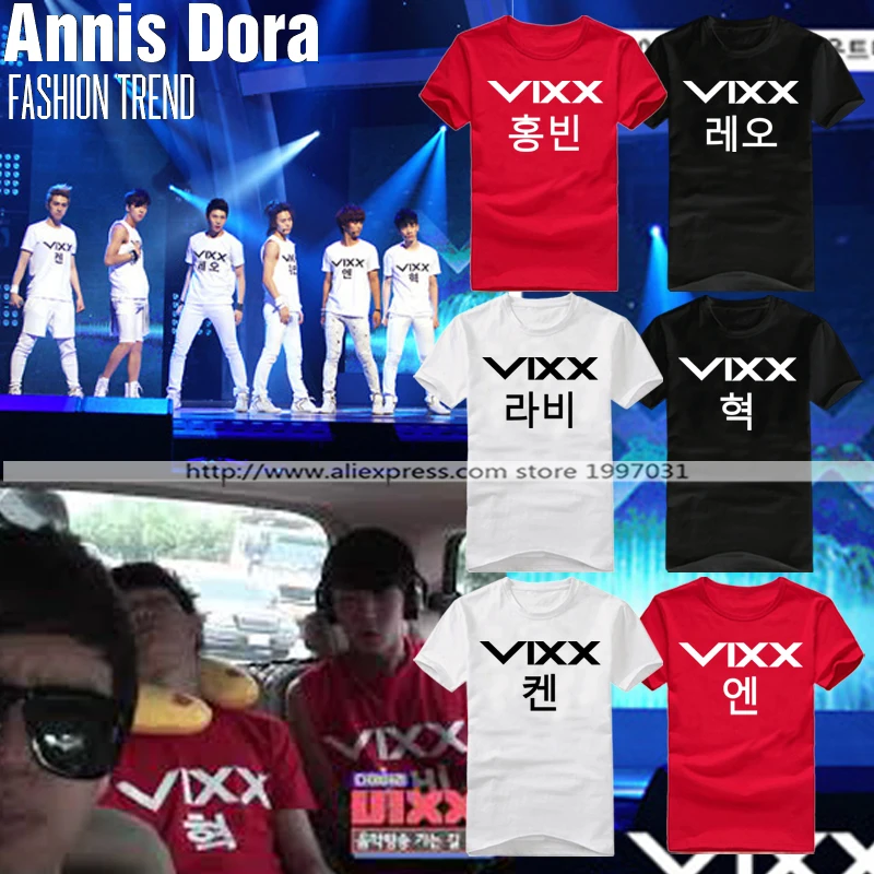 Kpop Vixx Ravi N Leo Ken Hyuk Hongbin Korean Name Same Style Short Sleeved T Shirt T Shirt Name T Shirt Stylet Shirt T Shirt Aliexpress aliexpress