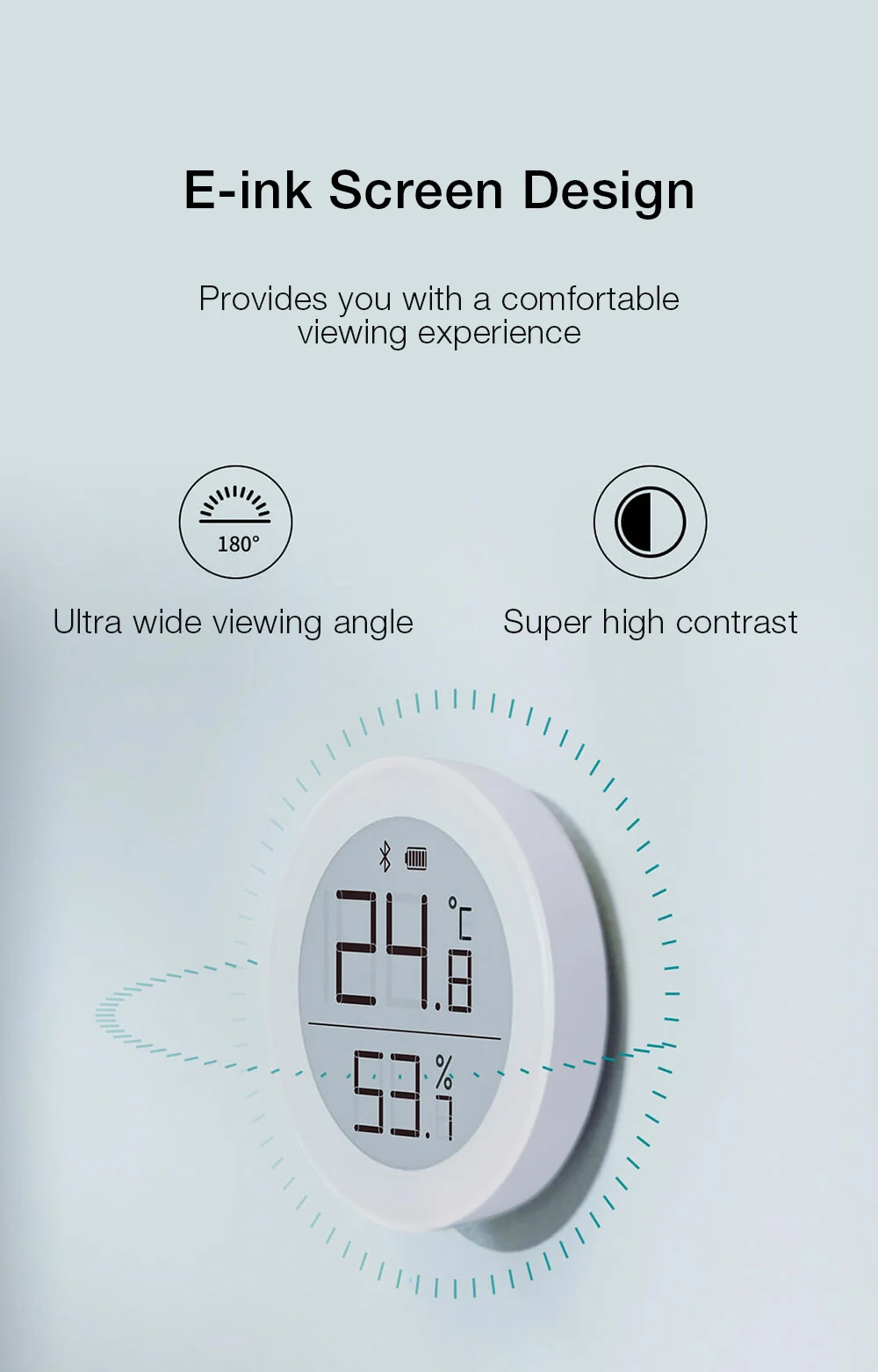 Прозрачная трава Bluetooth температура умный датчик влажности ЖК-экран Высокочувствительный цифровой гигрометр Измеритель влажности